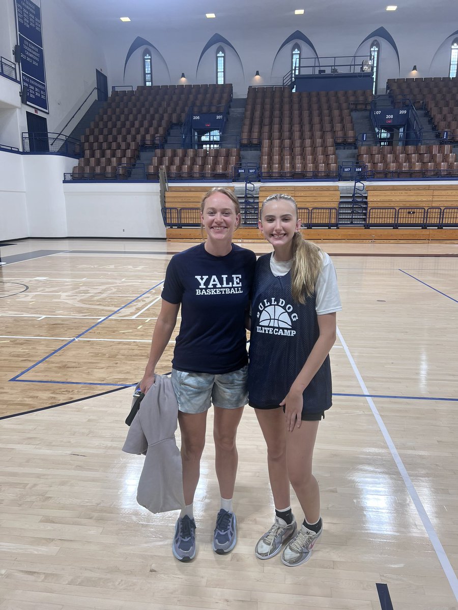 Alison Naylor (@ali_naylor_) on Twitter photo Thank you <a href="/YaleWBasketball/">Yale Women’s Basketball</a> for having me at your elite camp! I appreciated the opportunity to compete, connect with the staff, and learn from your feedback! Yale is so beautiful!
<a href="/playerfirstgbb/">PlayerFirst Basketball</a>
<a href="/piepergrlshoops/">Pieper HS Girls Basketball</a>
<a href="/dalila_eshe/">Dalila Eshe</a> <a href="/hearlyvaughn/">Hannah Early Vaughn</a> Thank you <a href="/YaleWBasketball/">Yale Women’s Basketball</a> for having me at your elite camp! I appreciated the opportunity to compete, connect with the staff, and learn from your feedback! Yale is so beautiful!
<a href="/playerfirstgbb/">PlayerFirst Basketball</a>
<a href="/piepergrlshoops/">Pieper HS Girls Basketball</a>
<a href="/dalila_eshe/">Dalila Eshe</a> <a href="/hearlyvaughn/">Hannah Early Vaughn</a>