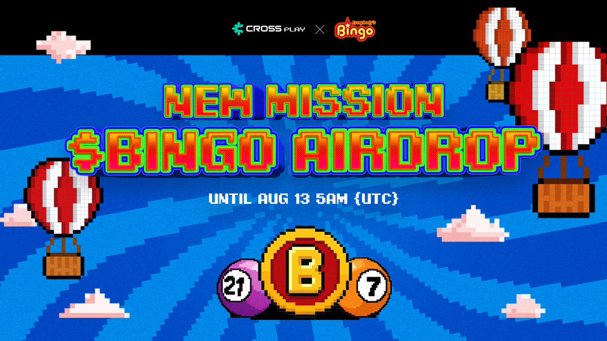 CROSS PLAY (@crossplay_xyz) on Twitter photo 🚨 NEW MISSION: $BINGO Airdrop is Live!
Join <a href="/EverybodysBingo/">Everybody's Bingo</a> on CROSS PLAY and just play 10 games to claim 500 $BINGO!
⚡ First come, first served — once it’s gone, rewards switch to GEMS 💎
And yes — the other 3 DOUBLE reward missions on CROSS PLAY are still live! 🎁🎁
✅ 🚨 NEW MISSION: $BINGO Airdrop is Live!
Join <a href="/EverybodysBingo/">Everybody's Bingo</a> on CROSS PLAY and just play 10 games to claim 500 $BINGO!
⚡ First come, first served — once it’s gone, rewards switch to GEMS 💎
And yes — the other 3 DOUBLE reward missions on CROSS PLAY are still live! 🎁🎁
✅