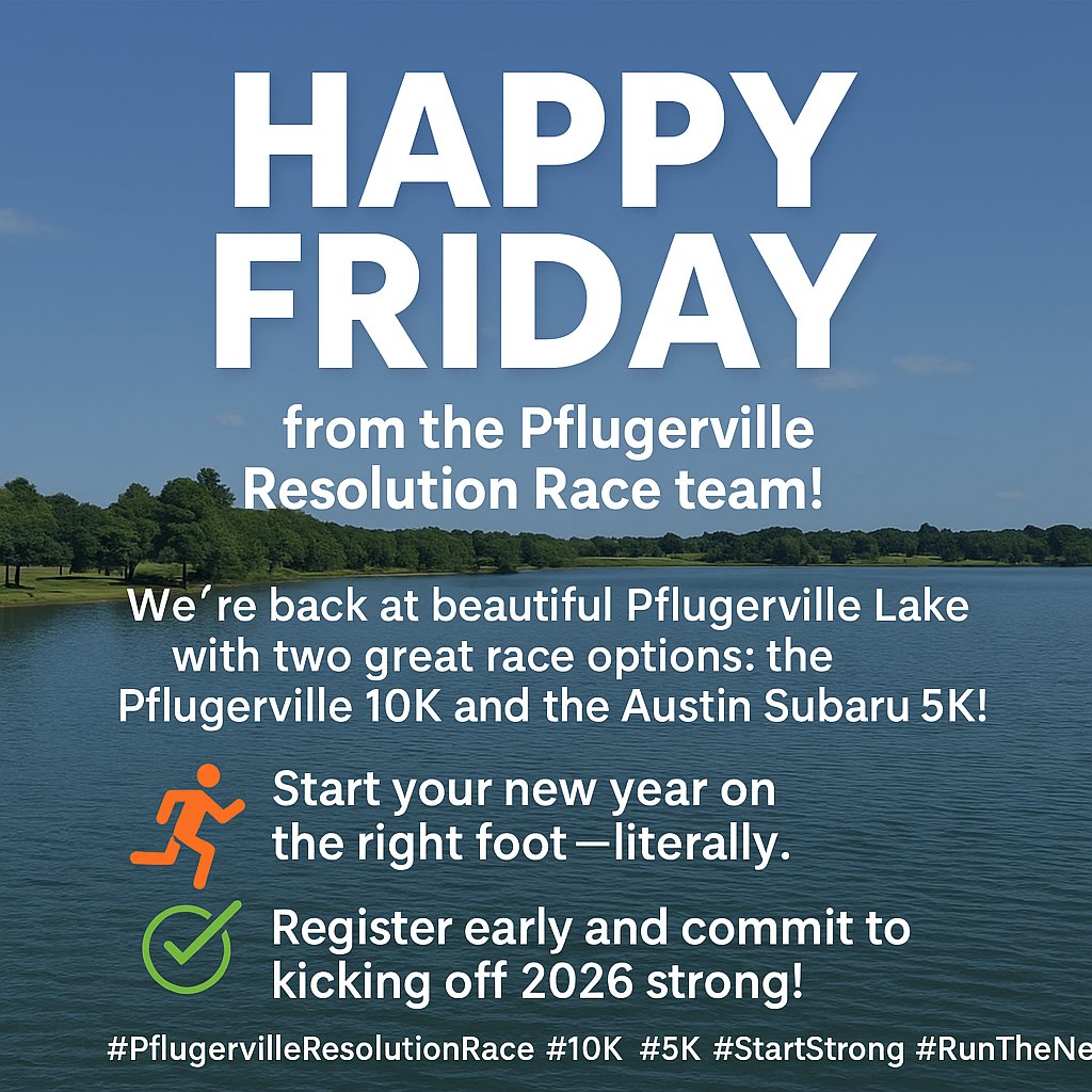 RunAustinFit's tweet image. 📷 Happy Friday from the Pflugerville Resolution Race team!

Register: usafit.redpodium.com/usa-fit-pfluge…

#PflugervilleResolutionRace #10K #5K #5krun #StartStrong #RunTheNewYear