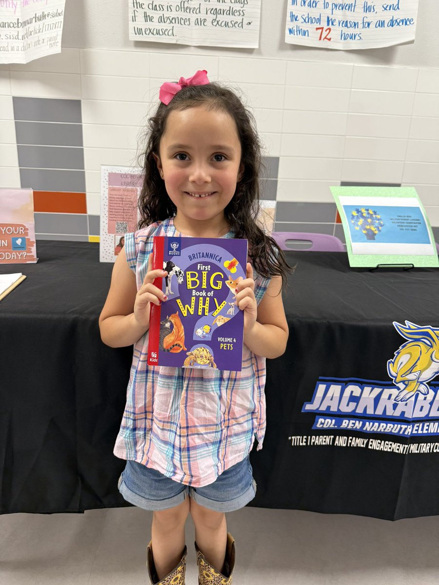Today we welcomed our brilliant Jackrabbit scholars at Open House! 📚 Smiles all around as students received free books from the library—because Jackrabbits are Readers! 💙🐇💛 <a href="/BNarbuth_ES/">Fernie Miranda</a>