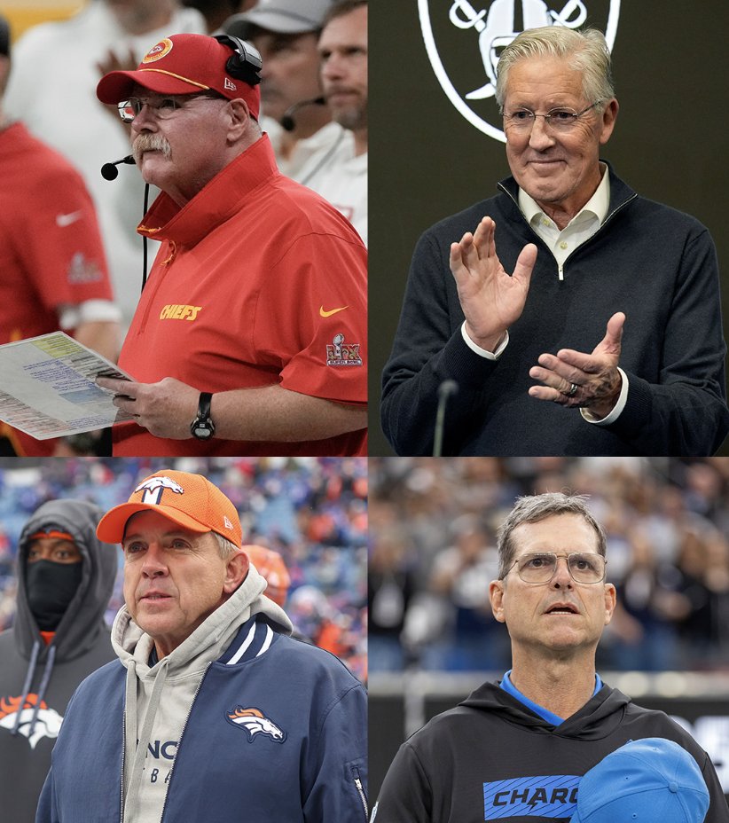 AFC West Coaches 
Andy Reid
Jim Harbaugh
Pete Carroll 
Sean Payton 

This has to be the most legendary group of head coaches in NFL history, right?