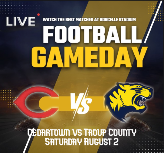 Sandy's_Spiel (@_ghsfdaily) on Twitter photo ‼️It’s Gameday
Cedartown vs Troup County
📺 Livestream: bit.ly/4eW0MSC
📅 Saturday, August 2
⏰ @ 6p.
<a href="/CedartownF/">Cedartown Football</a> <a href="/chris__johnson9/">Christopher Johnson</a> <a href="/IsacSimon89/">Isac Simon</a> <a href="/Tjwalker57/">Trimance walker ||</a> <a href="/Worm66_/">Zaden Galloway</a> <a href="/jeremyd_green/">Jeremy Green</a> <a href="/taeharris27/">Tae Harris</a> <a href="/CoachTommyAtha/">Tommy Atha</a> <a href="/bran0912y/">Branson Adams 4⭐️</a> <a href="/Coach_ZachyV/">Coach Zach Valentine</a> <a href="/TylerWade53/">Jordan Tyler Wade ‘26 OL</a> <a href="/tanner_glisson/">tanner glisson</a> ‼️It’s Gameday
Cedartown vs Troup County
📺 Livestream: bit.ly/4eW0MSC
📅 Saturday, August 2
⏰ @ 6p.
<a href="/CedartownF/">Cedartown Football</a> <a href="/chris__johnson9/">Christopher Johnson</a> <a href="/IsacSimon89/">Isac Simon</a> <a href="/Tjwalker57/">Trimance walker ||</a> <a href="/Worm66_/">Zaden Galloway</a> <a href="/jeremyd_green/">Jeremy Green</a> <a href="/taeharris27/">Tae Harris</a> <a href="/CoachTommyAtha/">Tommy Atha</a> <a href="/bran0912y/">Branson Adams 4⭐️</a> <a href="/Coach_ZachyV/">Coach Zach Valentine</a> <a href="/TylerWade53/">Jordan Tyler Wade ‘26 OL</a> <a href="/tanner_glisson/">tanner glisson</a>