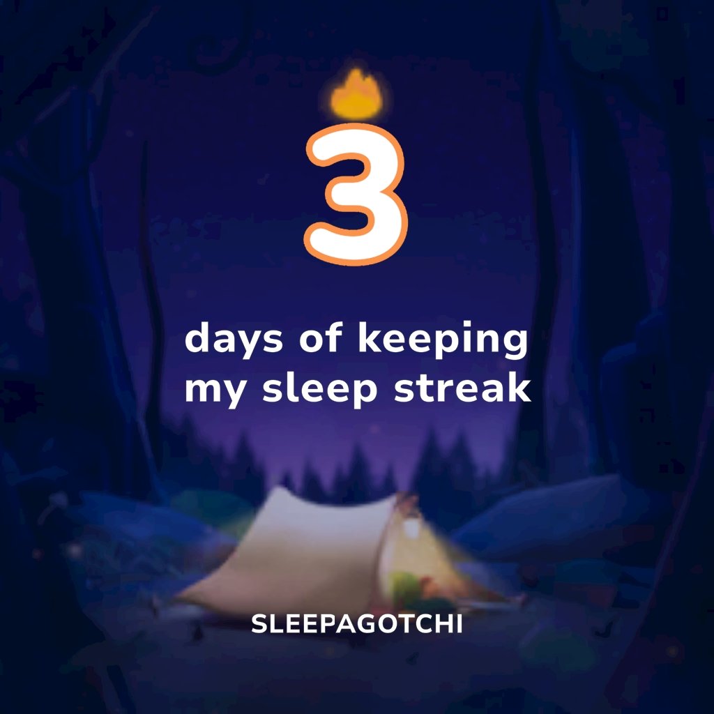 bash040920's tweet image. I’m on the sleep streak! 
Join me on Sleepagotchi.
sleepagotchi.com