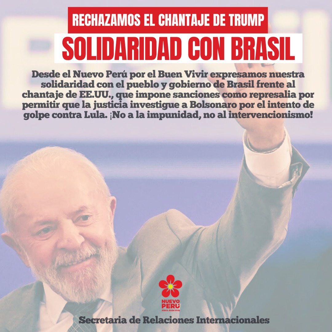 ¡El Brasil y la dignidad de América Latina se respetan! #SolidaridadConBrasil ✊🏾