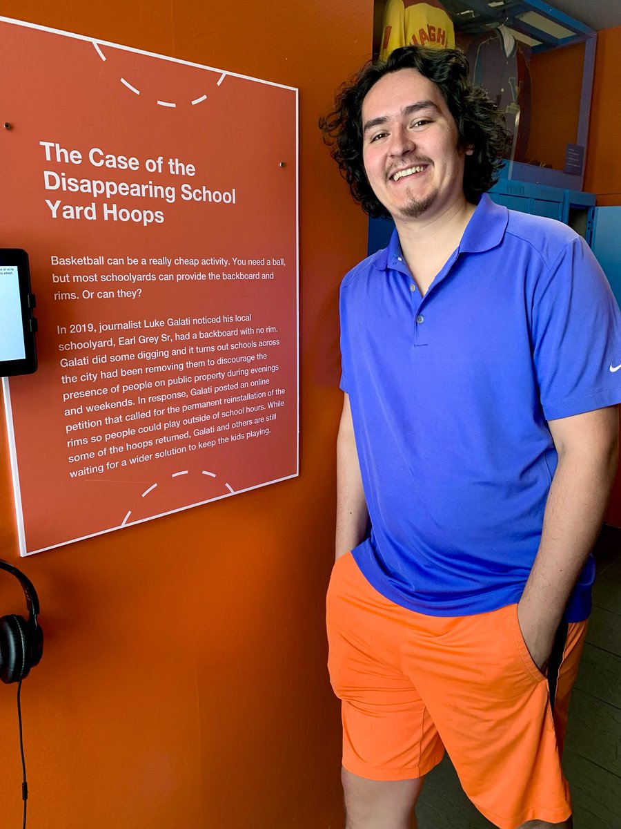 LukeGalati's tweet photo. I can now officially say that my work has been featured in a museum! Grateful for @Museumoftoronto, including my work within the basketball community as an activist and documentary filmmaker. “Home Game: Toronto Loves Basketball,” at Harbourfront Centre until Oct. 12th 🏀🎥🇨🇦 https://t.co/Mmw4ToRaW1