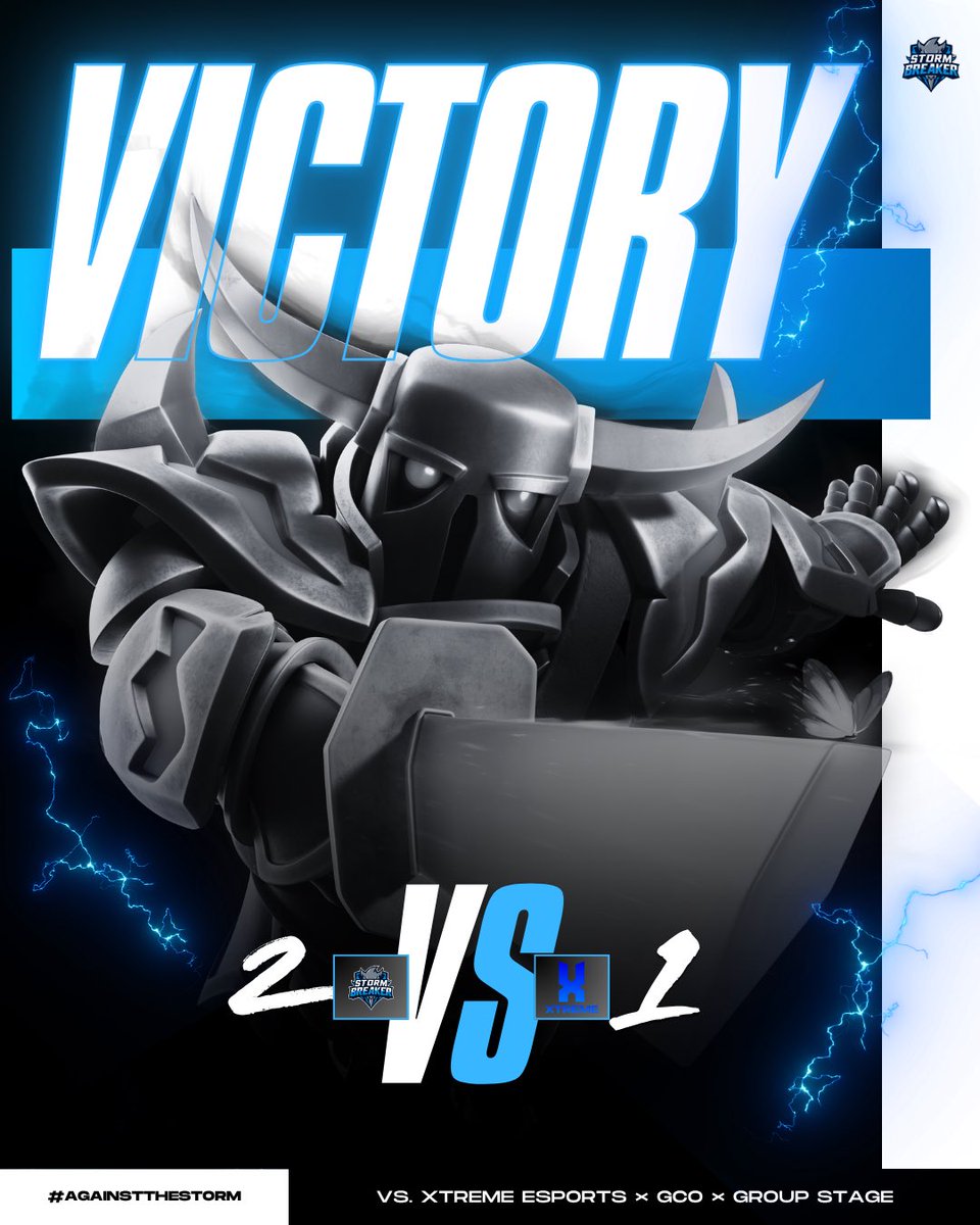 Stormbreaker (@crstormbreaker) on Twitter photo #CR | RESULT SB 2
๐| <a href="/Gladiators_CO/">GLADIATORS CLASH OPENS</a>
๐| Group Stage
๐| <a href="/Xtreme_Teamtbd/">Xtreme Esports</a>
โ
| Result: 2 - 0
๐ฎ| Players:
๐ค <a href="/TRBShary/">Shary</a>
๐ค <a href="/THEBXSScr/">N9NE</a>
๐ค @maximilian64599952
๐ค <a href="/Essenciahuh/">.</a>
๐
| MVP: <a href="/Essenciahuh/">.</a>
#Stormbreakers #ClashRoyale #Victory #CR | RESULT SB 2
๐| <a href="/Gladiators_CO/">GLADIATORS CLASH OPENS</a>
๐| Group Stage
๐| <a href="/Xtreme_Teamtbd/">Xtreme Esports</a>
โ
| Result: 2 - 0
๐ฎ| Players:
๐ค <a href="/TRBShary/">Shary</a>
๐ค <a href="/THEBXSScr/">N9NE</a>
๐ค @maximilian64599952
๐ค <a href="/Essenciahuh/">.</a>
๐
| MVP: <a href="/Essenciahuh/">.</a>
#Stormbreakers #ClashRoyale #Victory