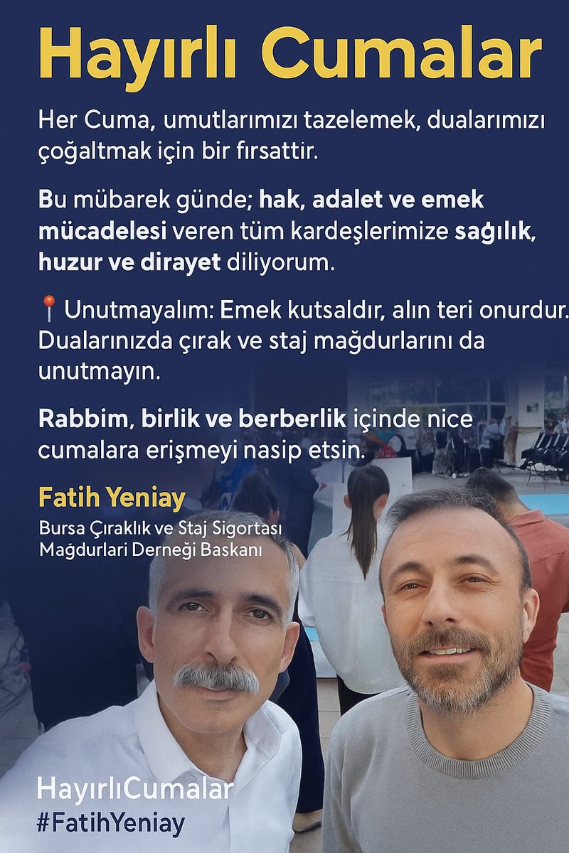 Hayırlı Cumalar Arkadaşlar Teşvikyerine Ölüyoruz
#ÇıraklarSessizceÖlüyor
