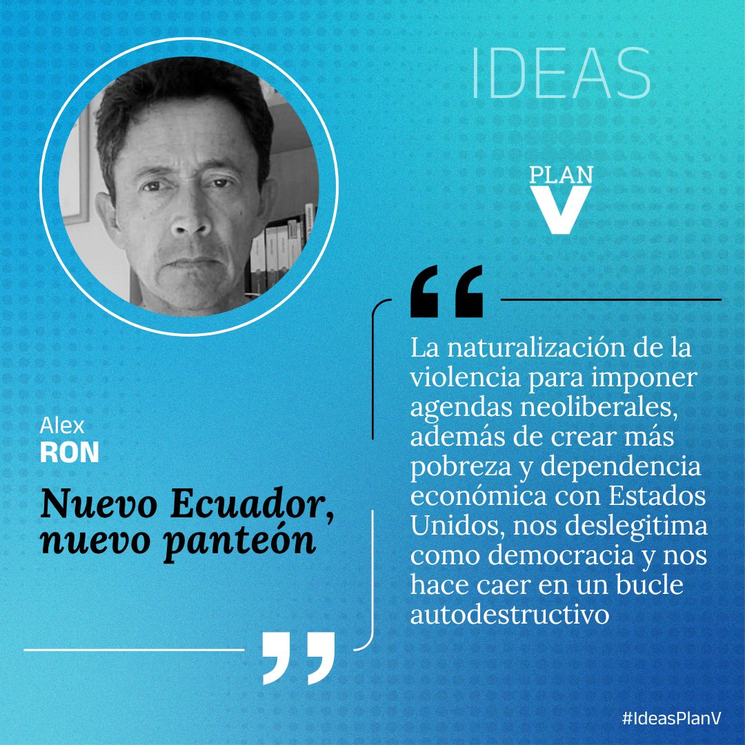 #IdeasPlanV | Nuevo Ecuador, nuevo panteón
La nueva columna de #opinión de Alex Ron. bit.ly/4onnQ8r