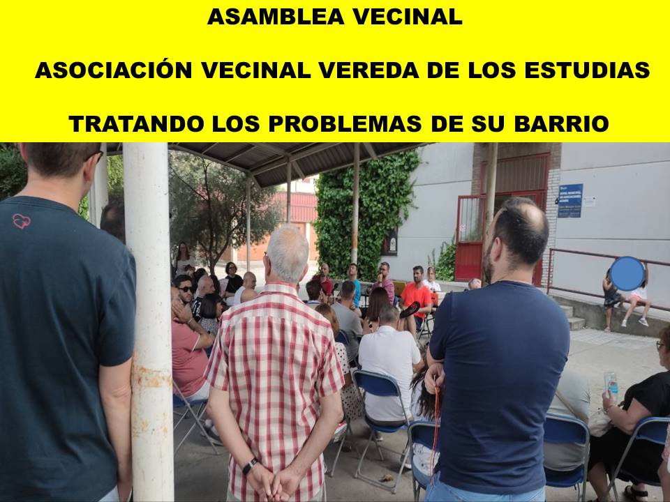 #Leganés
31 de julio. Asamblea vecinal en la Asociación Vecinal Miguel Hernández Vereda de los Estudiantes para tratar los problemas del barrio. Más de cien personas de forma presencial o en streaming