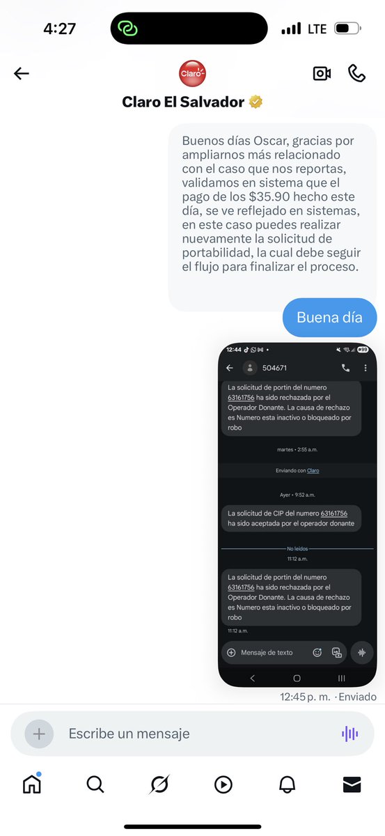 oscarorellanad's tweet photo. @claroelsalvador @Defensoria_910 @SIGETSV Ustedes son una súper farsa, pero ya les voy a hacer un TikTok y me van a estar llamando “para resolver” https://t.co/gmTaZu4xzR