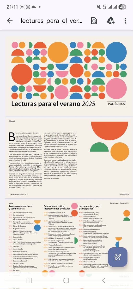 Òscar O. Santos-Sopena (@osantossopena) on Twitter photo 🧬Nueva publicación en el marco del compromiso social <a href="/La_UPM/">Universidad Politécnica de Madrid</a>
✨️Descubre la Guía de Aprendizajes+Retos del Plan Universidad-Refugio UPM y explora las 48 propuestas de "Lecturas para el verano 2025"
#LecturasVerano2025 #PlanUniversidadRefugioUPM #MediaciónArtística #Refugio 👇 🧬Nueva publicación en el marco del compromiso social <a href="/La_UPM/">Universidad Politécnica de Madrid</a>
✨️Descubre la Guía de Aprendizajes+Retos del Plan Universidad-Refugio UPM y explora las 48 propuestas de "Lecturas para el verano 2025"
#LecturasVerano2025 #PlanUniversidadRefugioUPM #MediaciónArtística #Refugio 👇