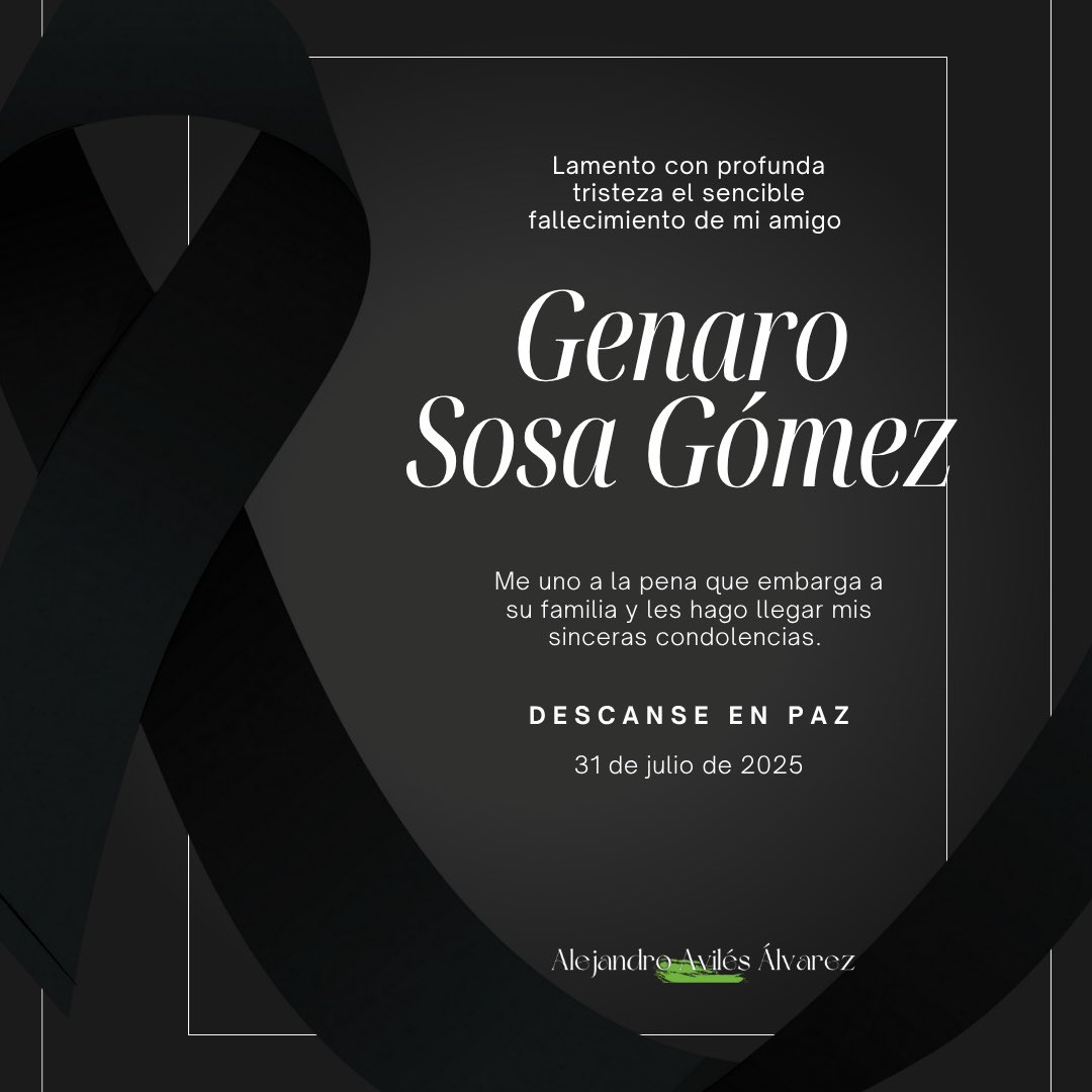 Lamento con profunda tristeza el fallecimiento de mi amigo Genaro Sosa Gómez, gran político de la región de la Cañada, expresidente municipal y exdiputado local. Que descanse en paz.