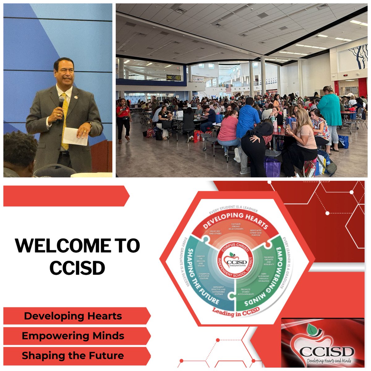 DrSandraClement's tweet image. Fantastic Day 2 of new teacher and counselor orientation at @ccisd! We welcomed close to 270 new teachers and counselors today. #suCCessISD #CCISDNTO2025 #ChooseCCISD @r0hernandez @OPL_Cindy