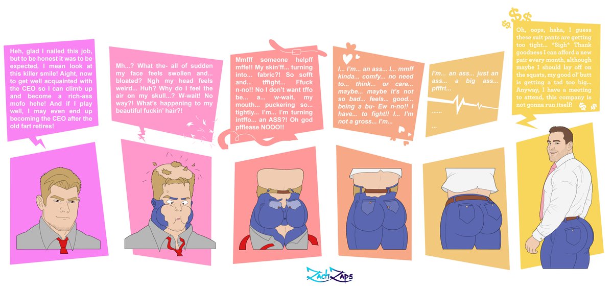 Here's an alt version of my #butt #transformation! I decided to make the pants a lighter color to make it easier to see the details, I hope you guys will like it!😁

#gay #inanimate #sfw #butt #muscle #glutes #sequence #necktie #man #TF #beard #aging #mc #hypnosis #jock #suit