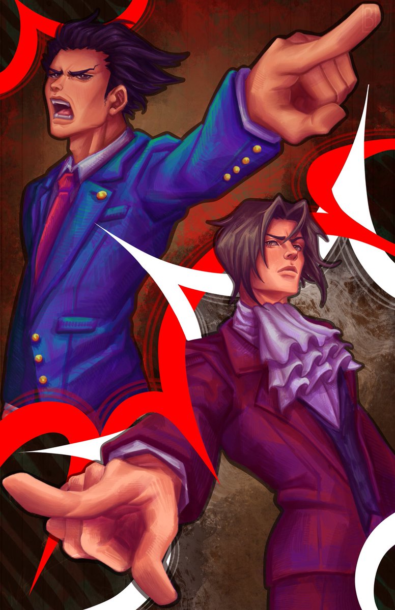 BluuuoArt's tweet image. ‼️OBJECTION‼️
#aceattorney #phoenixwright #milesedgeworth #narumitsu