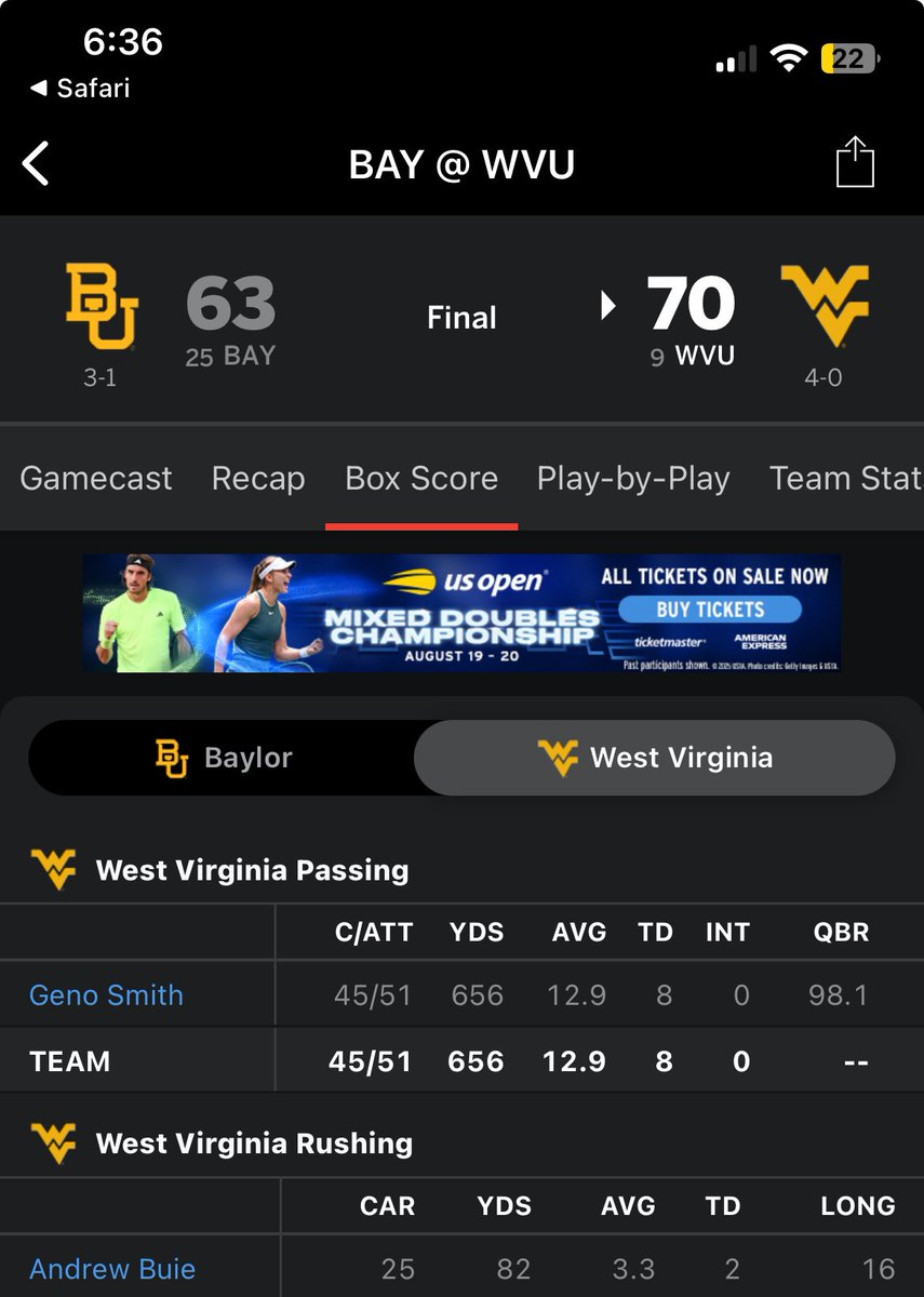 Geno Smith throwing more Touchdown passes than incompletions…

As well as 656 yards passing…

In one game… unreal.