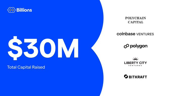 Dự án <a href="/billions_ntwk/">Billions</a> vừa công bố Raised $30M từ Polychain, Coinbase, Polygon,..., bú mạnh rồi ae ới

Dự án  đang xây dựng mạng lưới kết nối đầu tiên giữa con người &amp; AI.
Sau thông báo raised vốn, NFT genesis của dự án đã tăng x4 lên giá 400 $POL (Tổng cung
