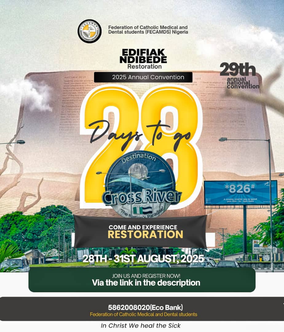 FECAMDS_N's tweet photo. N
28 Days to EDIFIAK NDIBEDE!

The countdown begins! Only 28 days left until our National Convention!
Get ready for inspiring speakers, engaging sessions, and networking opportunities that will ignite your passion and fuel your growth.

Mark your calendars! https://t.co/ceDToACjXQ