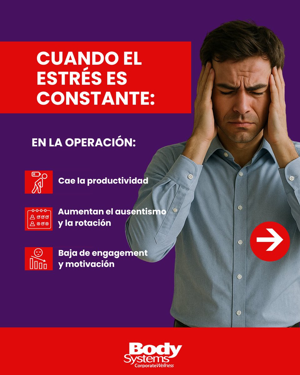 BodySystemsMX's tweet photo. 🚨 Decir que “el estrés es parte del trabajo”… no es liderazgo. El bienestar corporativo ya no es opcional: es NOM‑035, retención de talento y cultura de alto rendimiento.  

Agenda una cita hoy. https://t.co/UtBQhGflUd

#estreslaboral | #productividad https://t.co/h0HwwvgVGR