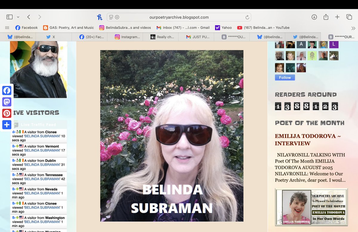 A few new poems that also become poems. #poet #poetrycommunity ourpoetryarchive.blogspot.com/2025/08/belind…