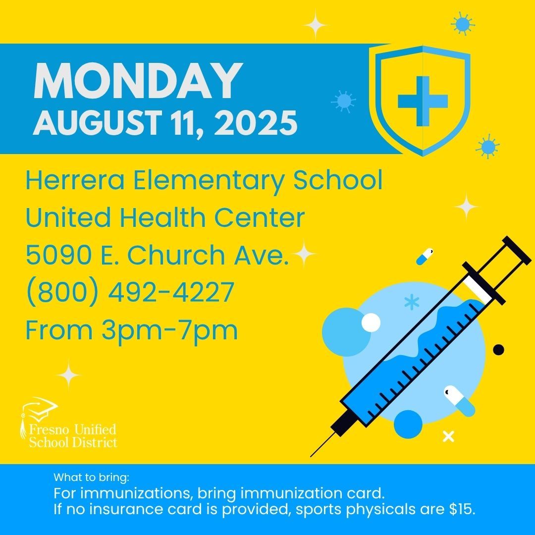 fresnounified's tweet image. 📢 Back-to-school is almost here! Make sure your child is ready for the first day by being up to date on all required immunizations. 💉✨