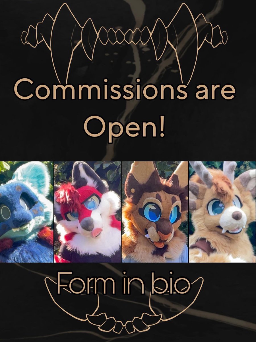 ⚜️fursuit c0️⃣mmissions are now 0PEN!
Form can be found in bi0 link; first button 
              
questions? Dm me ! Quotes are still available through DMs