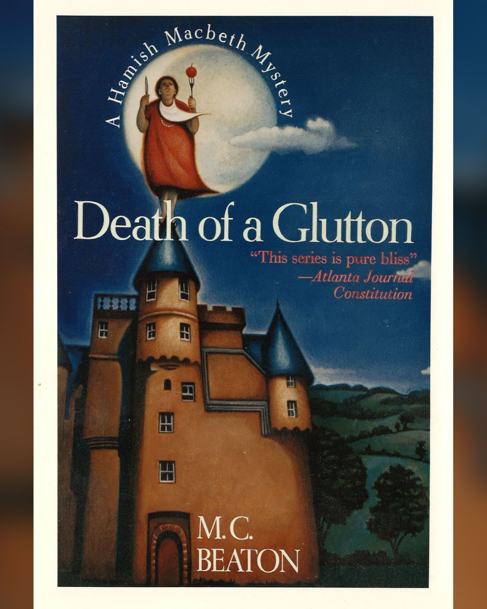 Another fabulous cover from the archives, this time from the hardcover US edition of Death of a Glutton. This 8th Hamish Macbeth Mystery was retitled Death of a Greedy Woman in the US - did no one know what a glutton was?
US - buff.ly/26KYgW3 
UK - buff.ly/CZdWPau