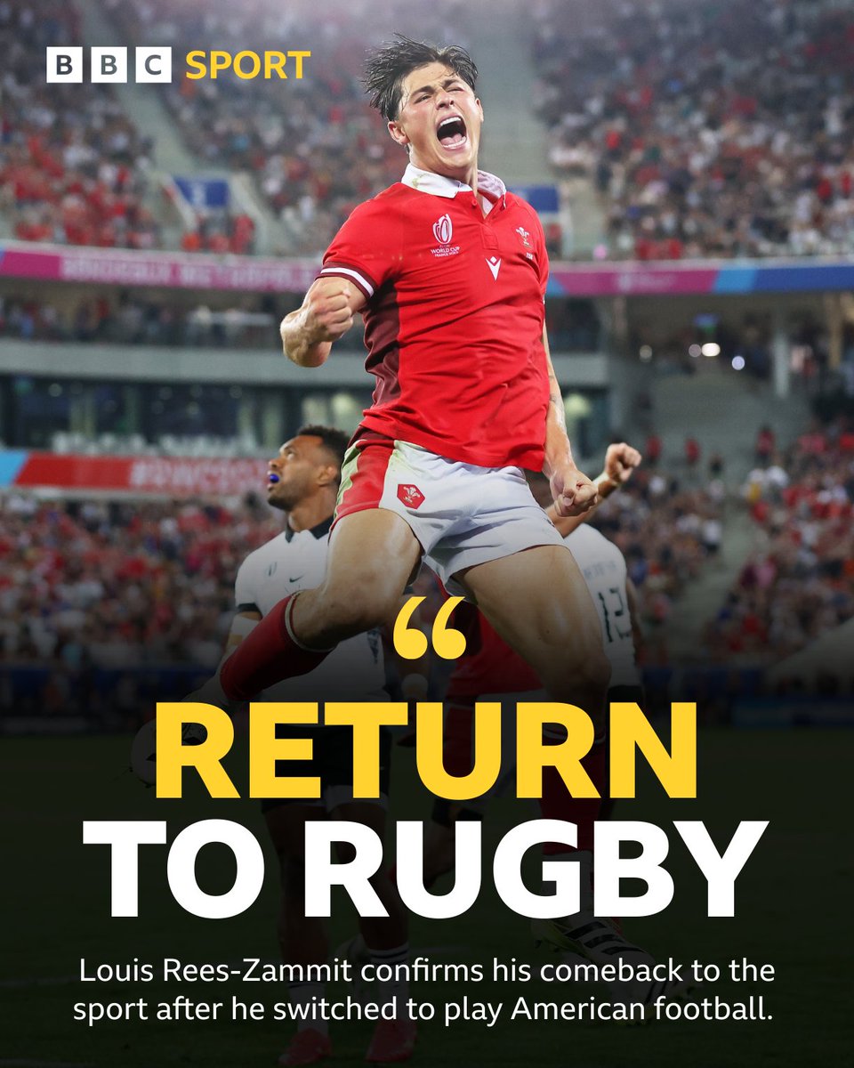 He's back! 😮

Louis Rees-Zammit is returning to rugby 🏉