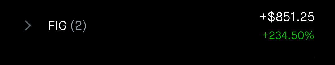 TylerOlthoff's tweet photo. The $FIG IPO was fun good luck to those that are staying in. I’m all out now. https://t.co/GAZ3h5AexI
