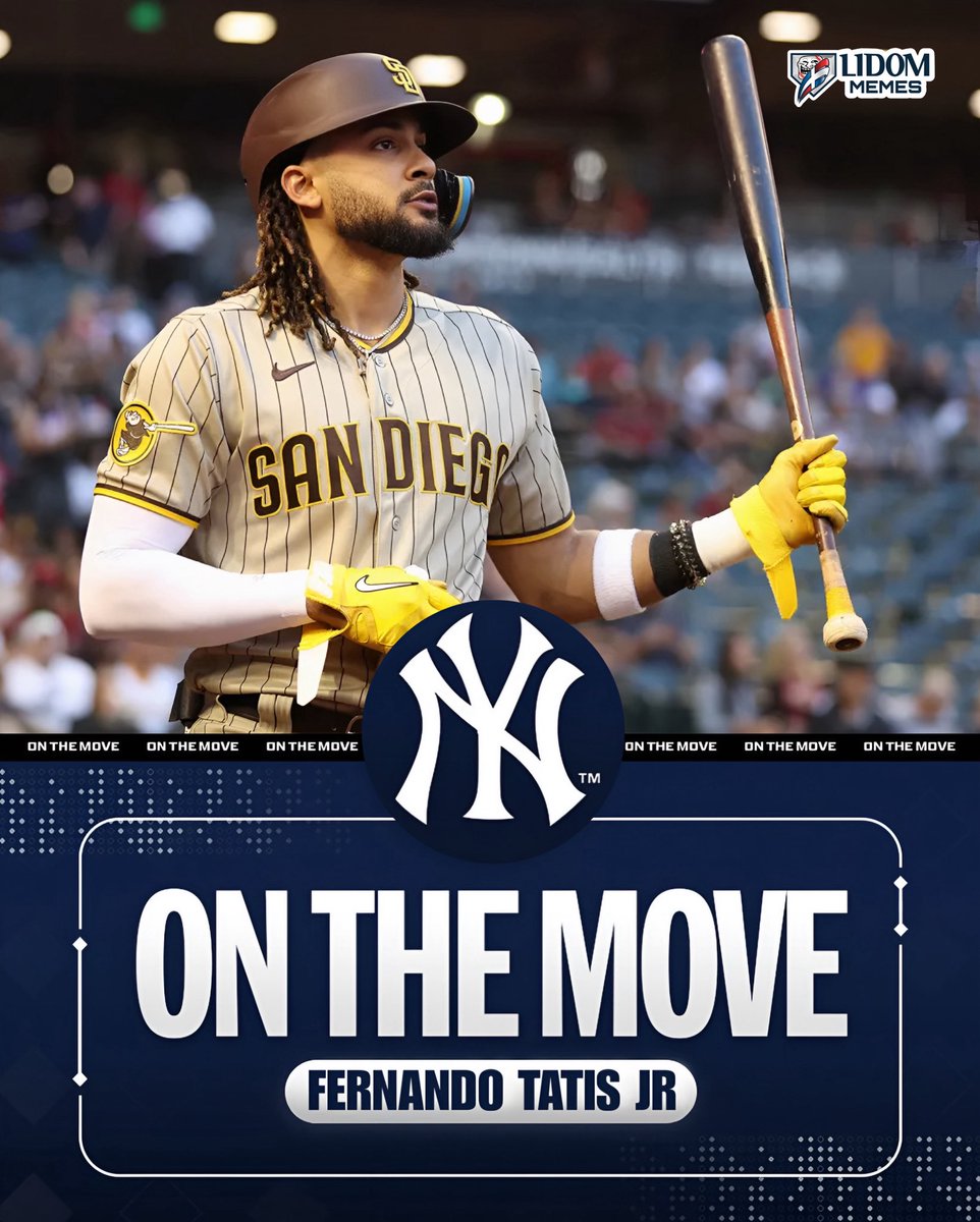 Yankees reportedly acquire SS/OF Fernando Tatis Jr. from the Padres, per MLB insider Bobby “Trust Me Bro” Johnson, who first reported it while waiting for his chopped cheese in the Bronx!