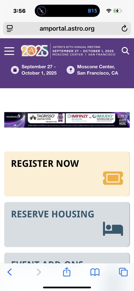 Be aware of a fraudulent and predatory website attempting to solicit registrations for the ASTRO Annual Meeting.
To ensure your information is secure &amp; registration is valid, only register through the official ASTRO website at astro.org

scam - left. Correct - right