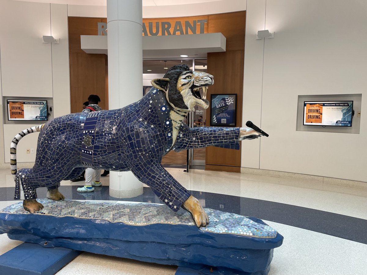 Throwback Thursday to Feb '24 &amp; my visit to the only university with a tiger dressed as Elvis. The <a href="/uofmemphis/">University of Memphis</a>  commissioned 100 Tigers to be placed on the UM campus &amp; around the city. All of the tigers are made by Mid-South artists, students, &amp; alumni.