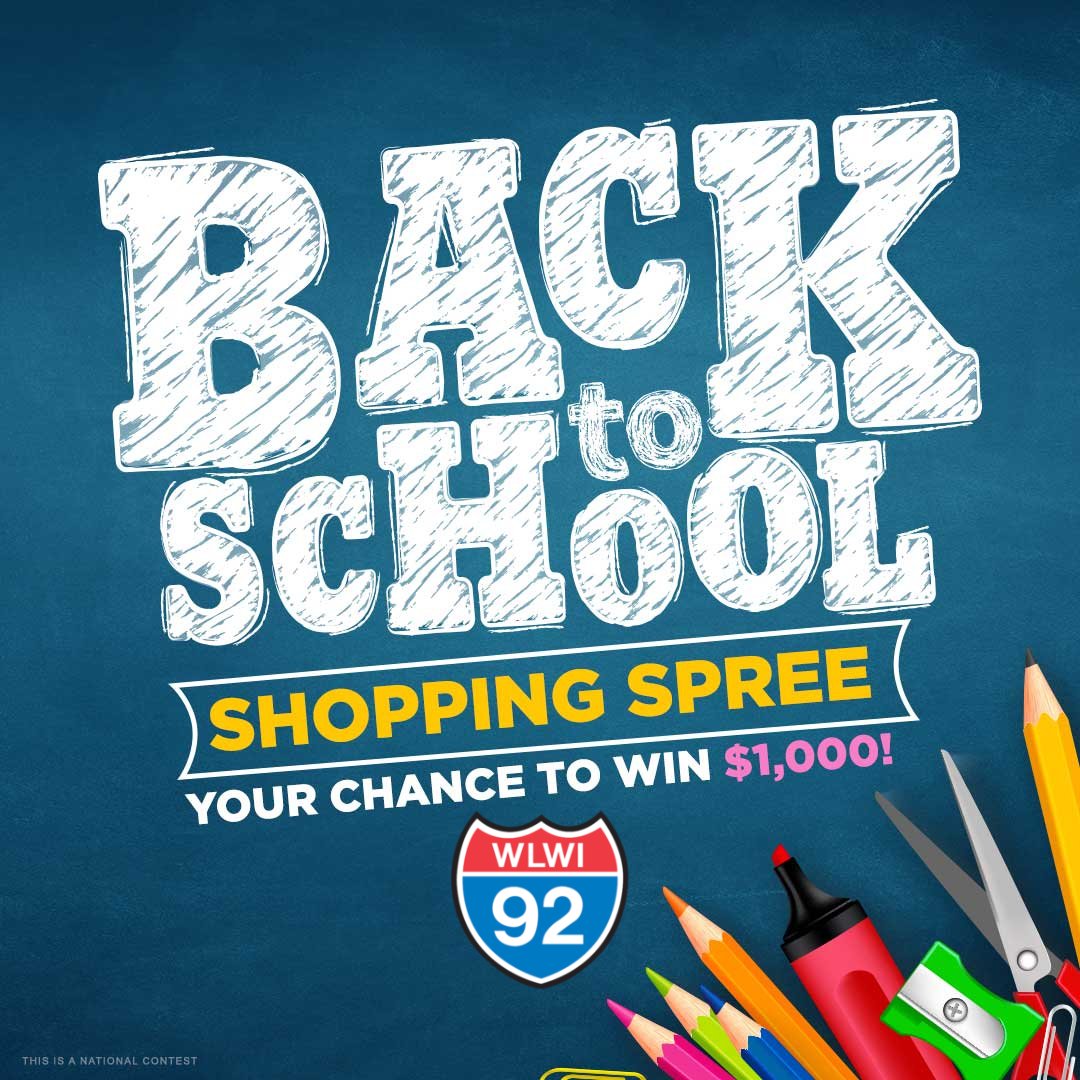 Back to School time 🎒 and your pals at I-92 WLWI want to help with a $1,000 shopping spree! 💰💰 Enter to win at WLWI.com