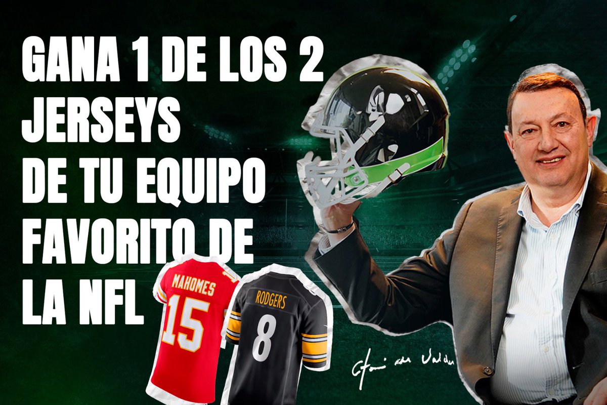 Vuelve la NFL!!! Y para celebrar GÁNATE 1 DE LOS 2 JERSEYS DE TU EQUIPO FAVORITO!!!

Participar es muy fácil:
✅ Sigue a <a href="/CodereMX/">Codere.mx</a>
💚 Dale like y RT
🤓 Usa el #GanadoresCodere y cuéntame de qué equipo eres y por qué.