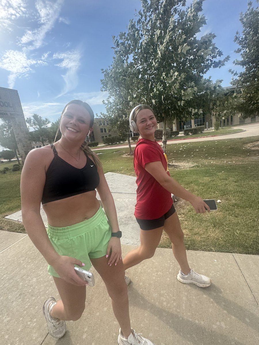5 mi at 5pm with these two while the littlest played sand volleyball = 🥵