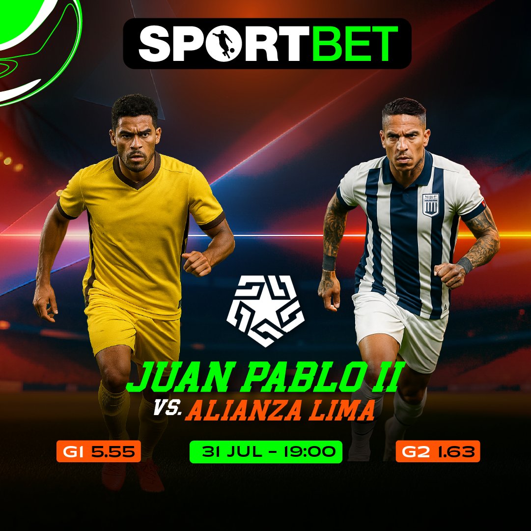 ¡Noche de emociones en la Liga 1!
Juan Pablo II enfrenta a uno de los grandes: Alianza Lima.
💥 ¿Habrá sorpresa o se impone la jerarquía?
Este duelo tiene más tensión que final de novela.
Pronostica y gana con SportBet