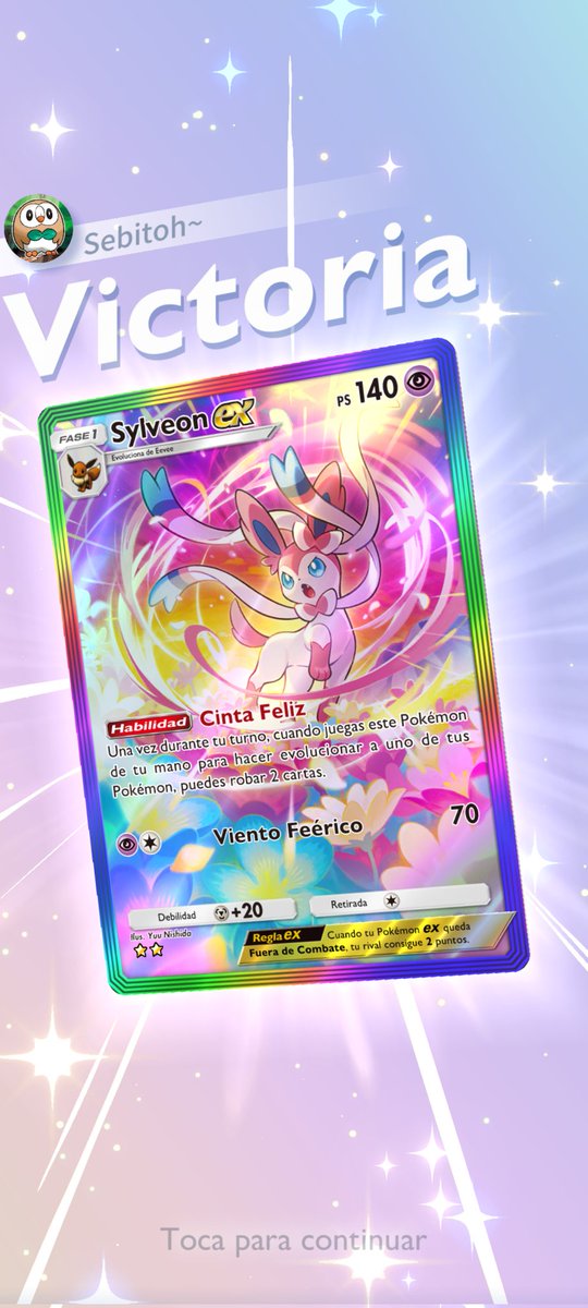 Sebitoh's tweet photo. @foxxworldd @PokemonTCGP Mejor mazo junto con Sylveon https://t.co/pLufSchyuS