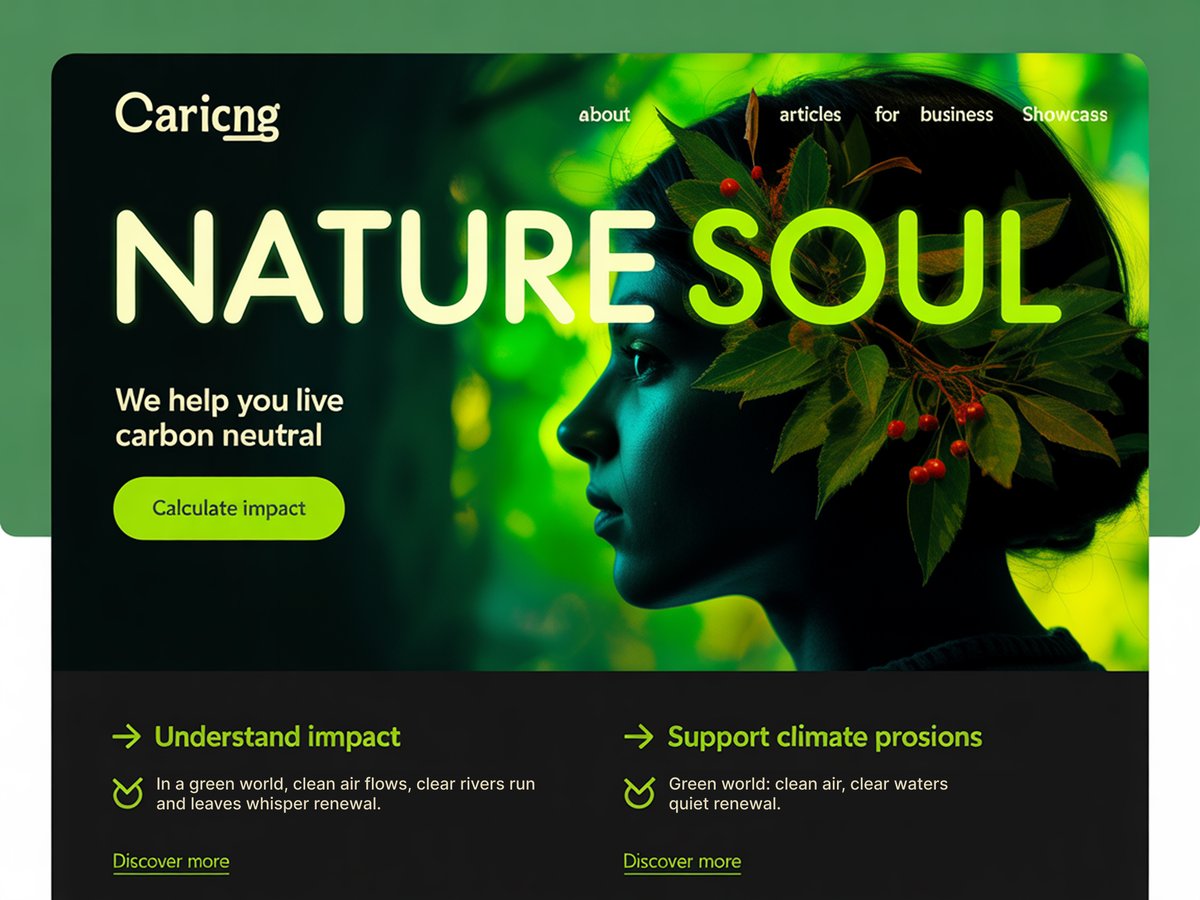 websolvings's tweet image. Design with purpose. Inspire with impact.
We created a bold, eco-conscious website UI that connects users with a mission — living carbon neutral. With vibrant visuals, smooth layout, and a clean call to action, this design is made to convert.