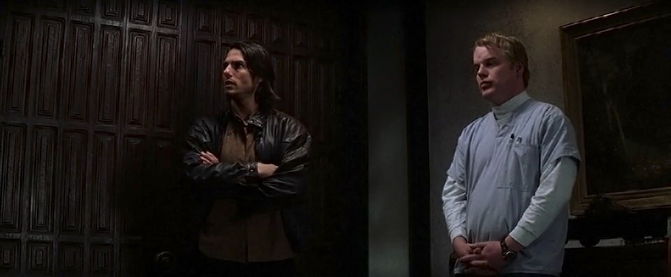 Tom Cruise and Philip Seymour Hoffman in Paul Thomas Anderon's Magnolia, 1999.