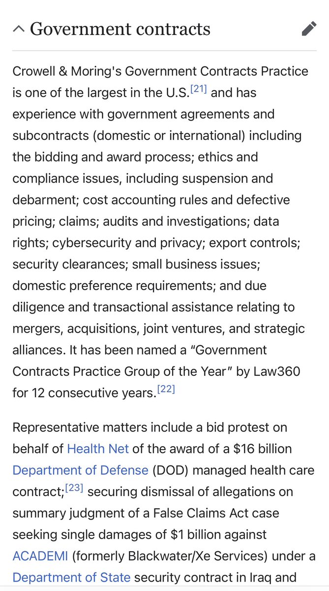 We should call out by name &amp; law firm who is doing this to Jeff Clark.

She/her/hers name is Sadina Montani who is a radical leftist and head of the DC Bar Association. She/her/hers employer is Cromwell &amp; Moring which has one of the “largest government contracts practices in the