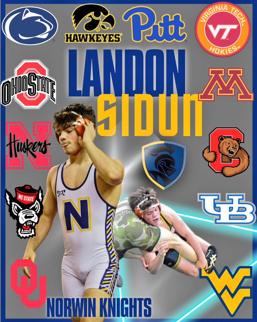 Bill Beckner (@billbeckner) on Twitter photo Norwin wrestling headliner Landon Sidun, a rising junior who missed last WPIAL/PIAA postseason due to hand injury, is being pursued by a dozen D1 programs, including the A-listers.
Landon, PIAA champ as a freshman, is 72-2.
<a href="/LSidun/">Landon sidun</a> <a href="/Knights_SCRAP/">Knights’ Honor</a> <a href="/TribLiveHSSN/">TribLive HSSN</a> #wpialwrestling Norwin wrestling headliner Landon Sidun, a rising junior who missed last WPIAL/PIAA postseason due to hand injury, is being pursued by a dozen D1 programs, including the A-listers.
Landon, PIAA champ as a freshman, is 72-2.
<a href="/LSidun/">Landon sidun</a> <a href="/Knights_SCRAP/">Knights’ Honor</a> <a href="/TribLiveHSSN/">TribLive HSSN</a> #wpialwrestling