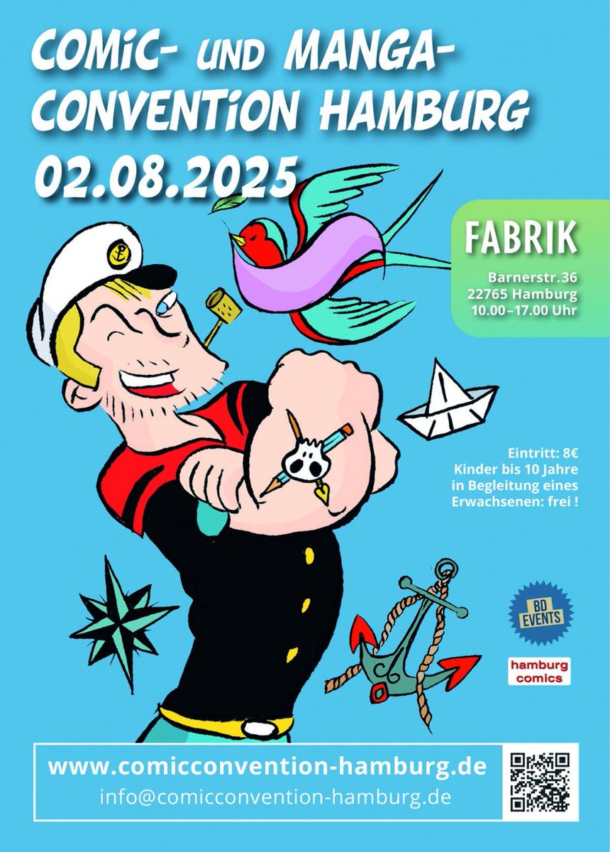 COMING UP! CMC HAMBURG  :-) ...............

HEJ : Morgen startet unsere 
Mega-Con HH 

COSPLAYERS &amp; NERDS VERY WELCOME :-)

EINTRITT NUR 8 EURO, KIDS FREE :-) 
 ...............

🔥🔥🔥🔥🔥🔥🔥

Sieh dir diesen Instagram-Beitrag von @bd____events an instagram.com/p/DMyjHrHIfFu/…