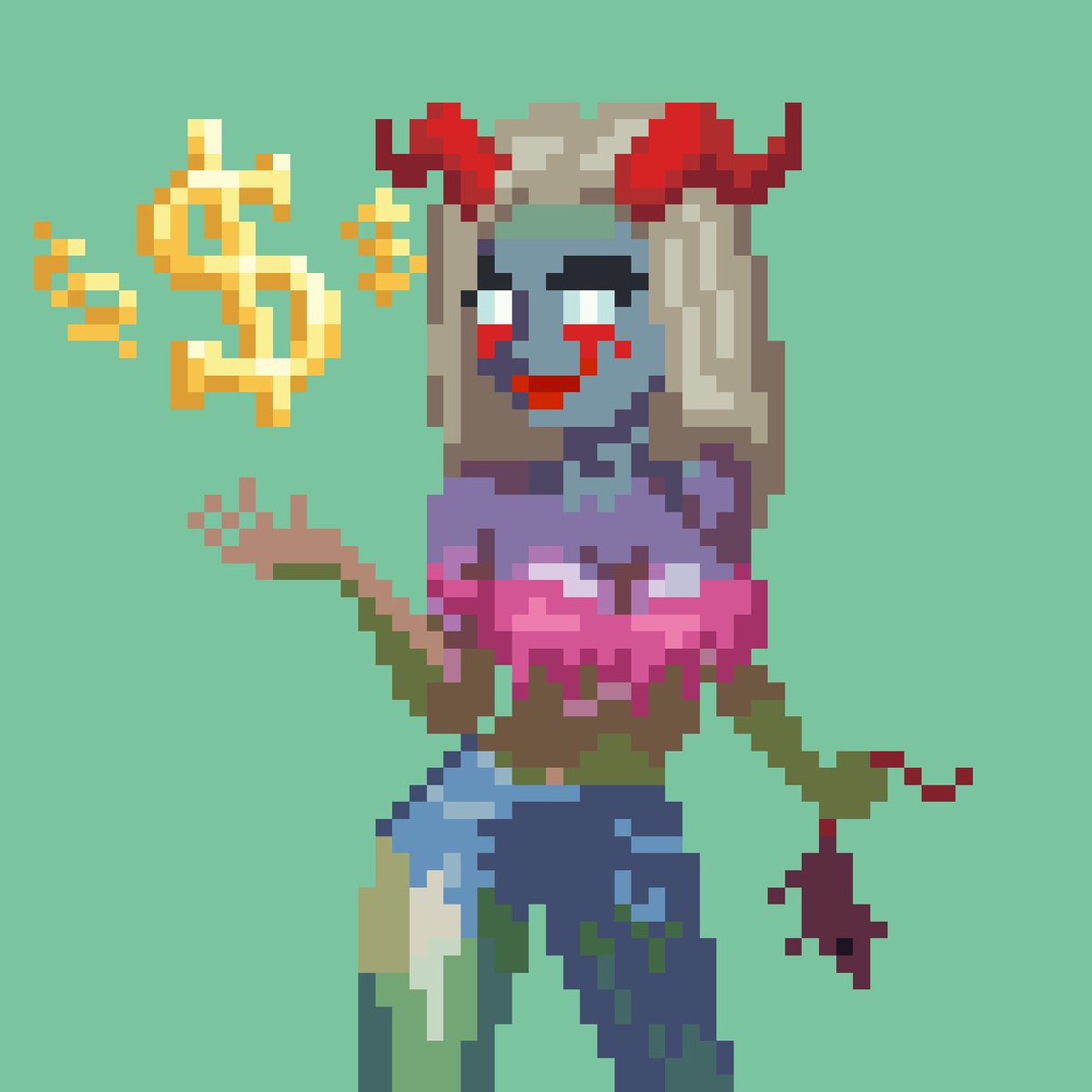 Love the bleeding eyes and horns on this Undead Foxy Degen. $UFD
THANKS Razors. Very kind of you.