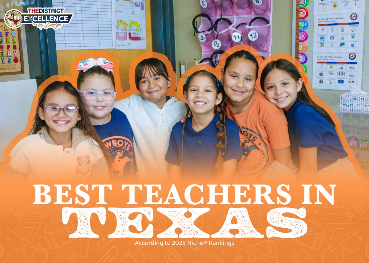 👩‍🏫👨‍🏫 #THEDISTRICT teachers are ranked 7th Best in Texas by Niche’s 2025 Best Schools and Districts rankings! 📚You are the heart of our success—thank you for making #THEDISTRICT Excellence by Design.