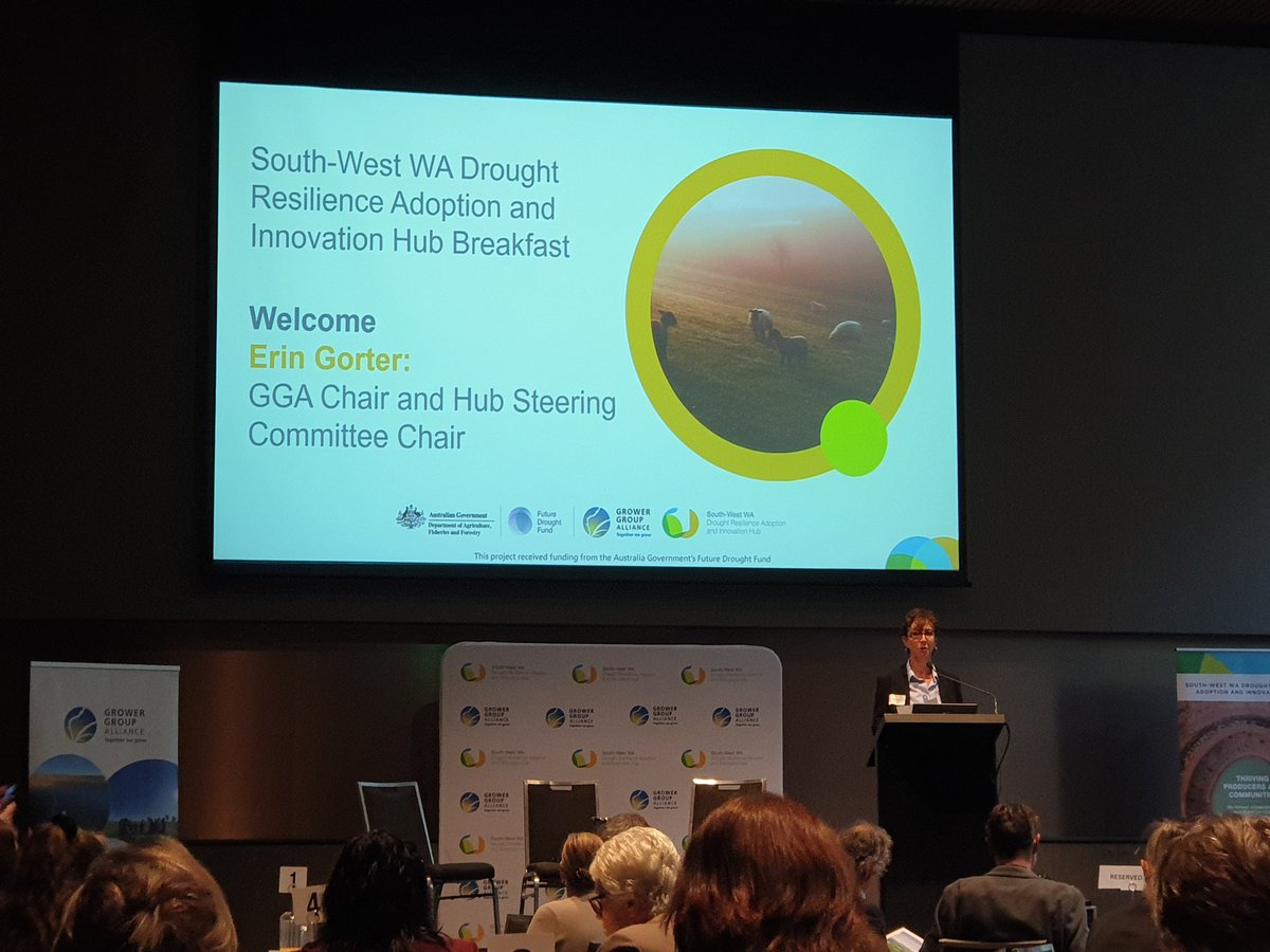 Early start to GGA Forum 25 with the Drought Hub breakfast. MADFIG hosts the Drought Hub Node in the Eastern Wheatbelt <a href="/GGA_WA/">Grower Group Alliance</a>