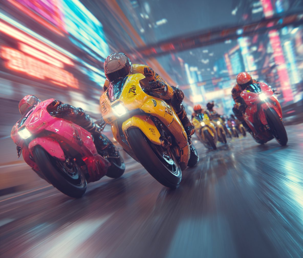 Unique930's tweet image. QT your Race Scene 
#AIart #motorbikes #racescene #aiartcommunity