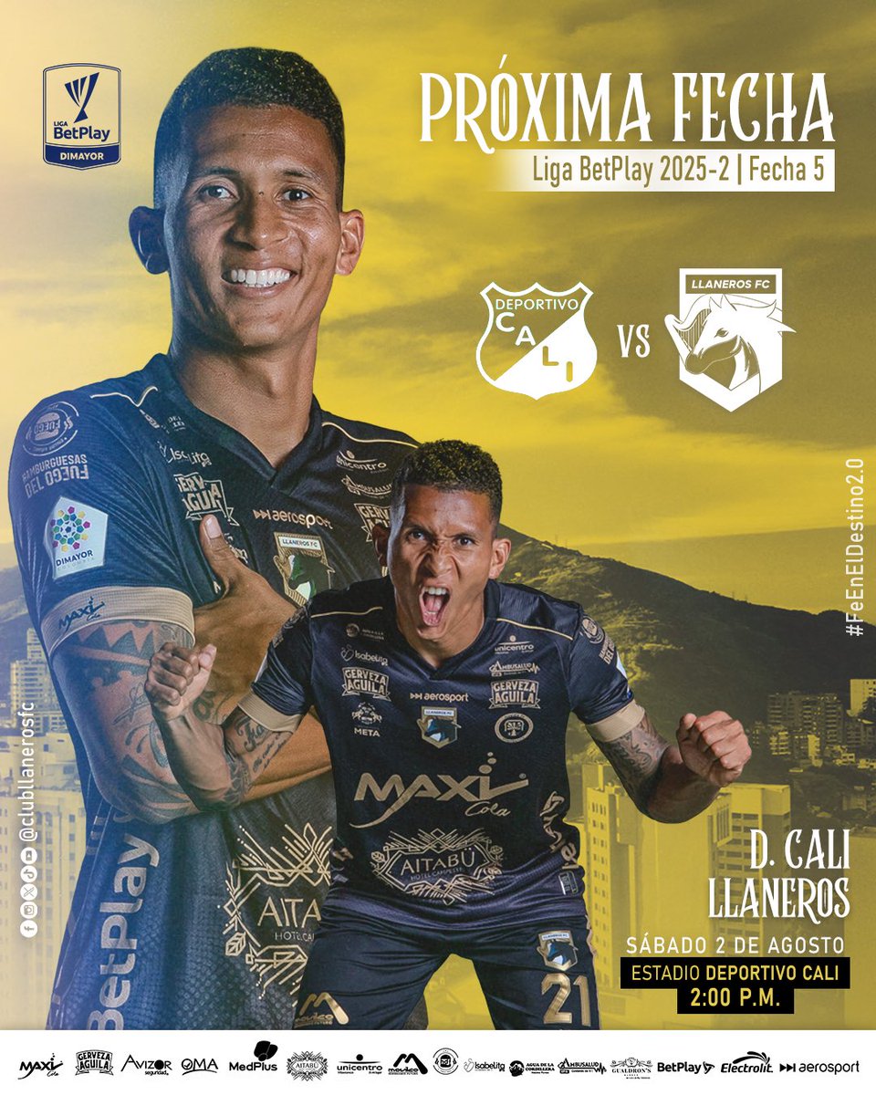 ๐๐น๐ฎ๐ป๐ฒ๐ฟ๐ผ๐ ๐๐ฬ๐๐ฏ๐ผ๐น ๐๐น๐๐ฏ ๐ด (@clubllanerosfc) on Twitter photo ๐ฃ๏ธ ๐ฃ๐ฅ๐ขฬ๐ซ๐๐ ๐ ๐๐๐๐๐:
๐ <a href="/AsoDeporCali/">Deportivo Cali</a>.
๐๏ธ 2/8/2025 - 2:00 p.m.
๐๏ธ Estadio Deportivo Cali.
๐๐๐๐๐ ๐๐ ๐๐๐๐๐๐ ๐๐ ๐๐ ๐๐๐๐๐ ๐ฒ๐๐๐๐๐๐๐. ๐ฃ๏ธ ๐ฃ๐ฅ๐ขฬ๐ซ๐๐ ๐ ๐๐๐๐๐:
๐ <a href="/AsoDeporCali/">Deportivo Cali</a>.
๐๏ธ 2/8/2025 - 2:00 p.m.
๐๏ธ Estadio Deportivo Cali.
๐๐๐๐๐ ๐๐ ๐๐๐๐๐๐ ๐๐ ๐๐ ๐๐๐๐๐ ๐ฒ๐๐๐๐๐๐๐.