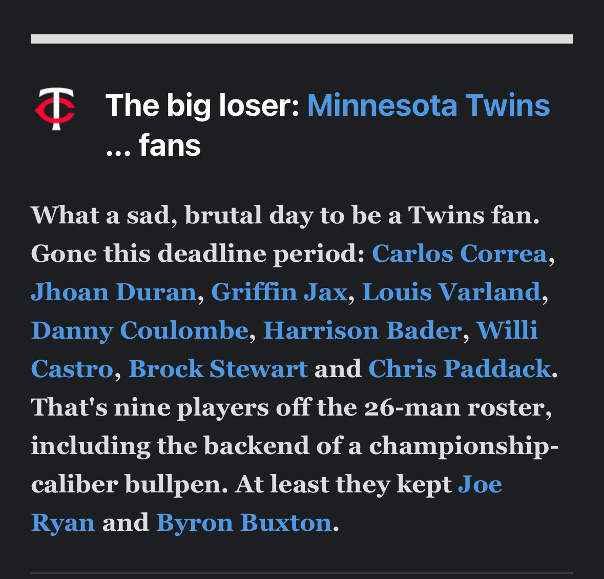 Courtside_Kyle's tweet photo. 🎯 @Twins https://t.co/cIv4zmDf6Z