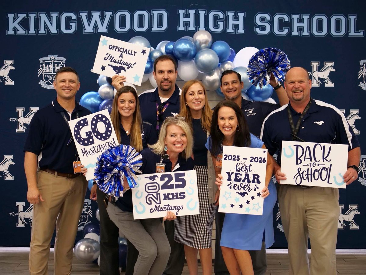 Excited to start another year with my 3 favorite <a href="/HumbleISD_KHS/">Kingwood High School</a> teams: the KHS Math Department, Gr-La House Office, and admin!
