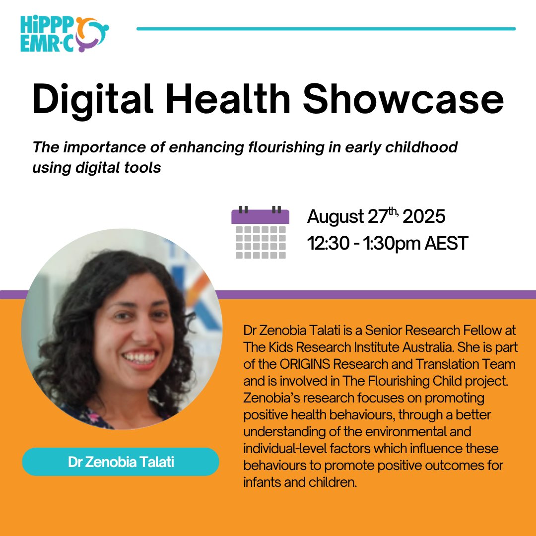 HiPPP EMR-Collective (@hippp_emr_c) on Twitter photo ๐ขIntroducing our third speaker for our showcase on Wed Aug 27 12:30-1:30pm AEST - Dr Zenobia Talati <a href="/ThtswhatZeesaid/">Zenobia Talati</a> from The Kids! Dr Zenobia will present on enhancing #flourishing in #earlychildhood using digital tools๐ฆ๐ณ Donโt miss out! Register here: monash.zoom.us/meeting/registโฆ ๐ขIntroducing our third speaker for our showcase on Wed Aug 27 12:30-1:30pm AEST - Dr Zenobia Talati <a href="/ThtswhatZeesaid/">Zenobia Talati</a> from The Kids! Dr Zenobia will present on enhancing #flourishing in #earlychildhood using digital tools๐ฆ๐ณ Donโt miss out! Register here: monash.zoom.us/meeting/registโฆ